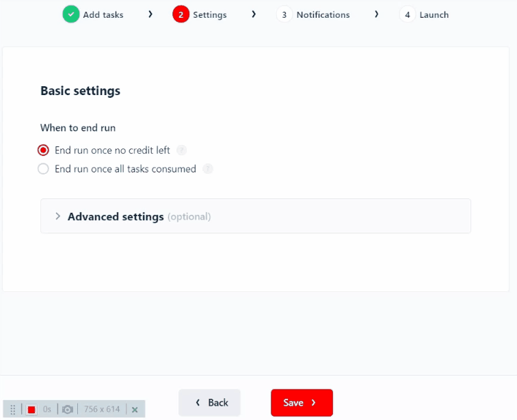 Basic and Advance Settings