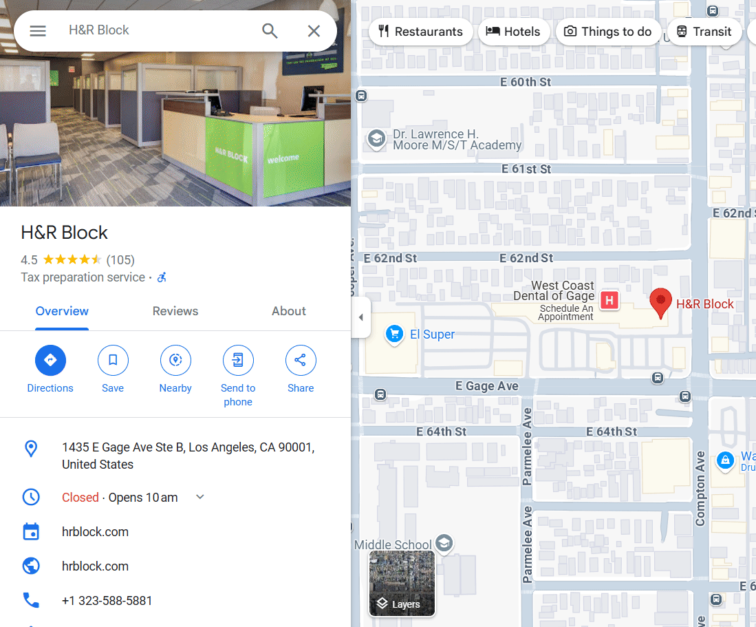 Analyzing competitor in Google Maps