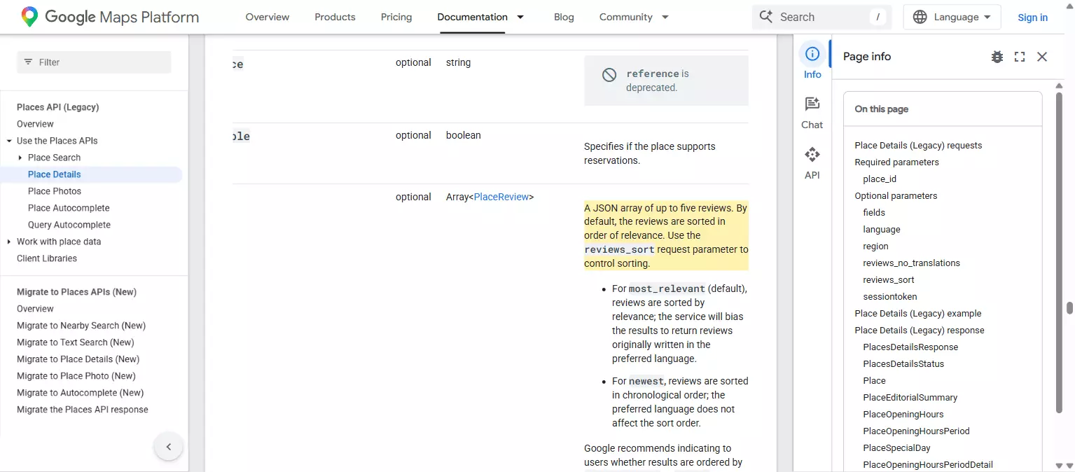 Google Places API reviews limited