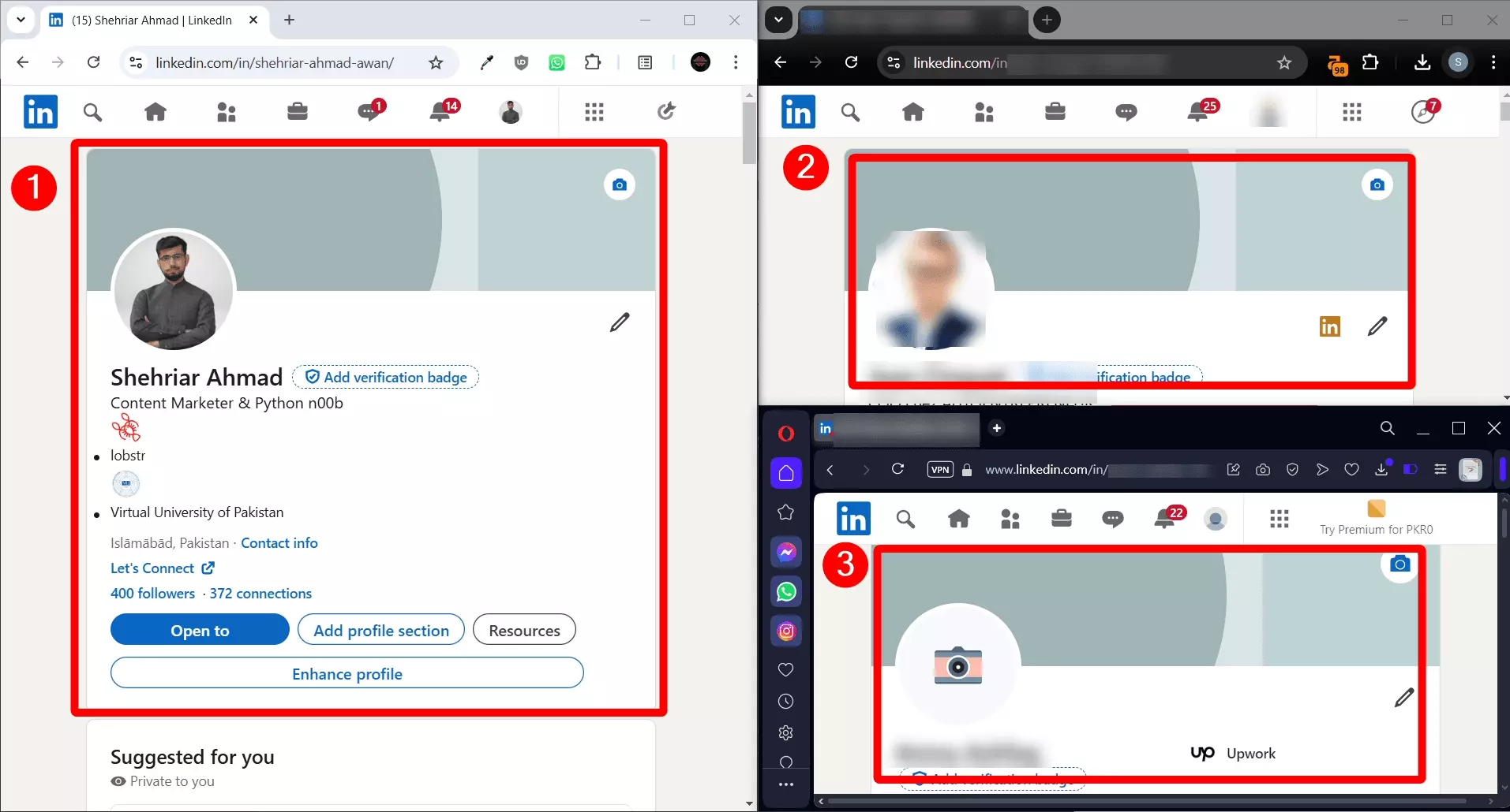 Multiple accounts in different browsers