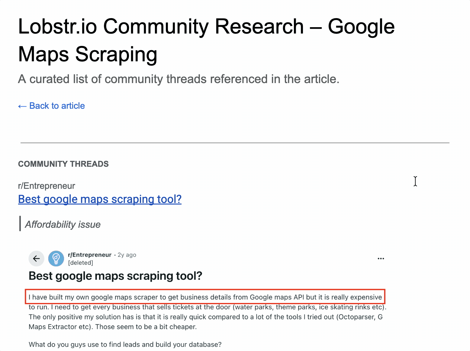 community research