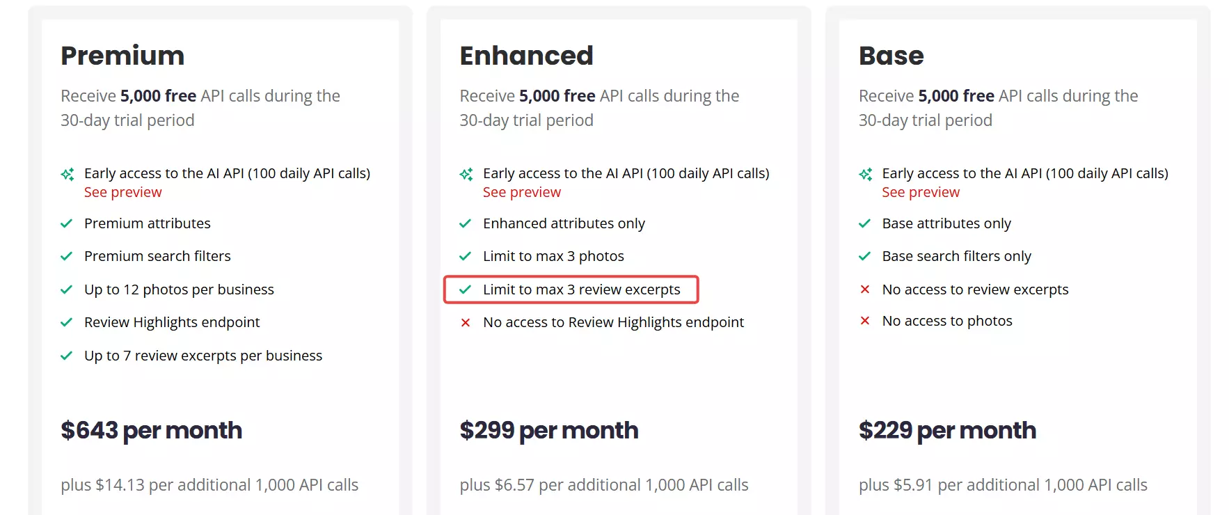 Yelp Fusion API - 3 review excerpts limit
