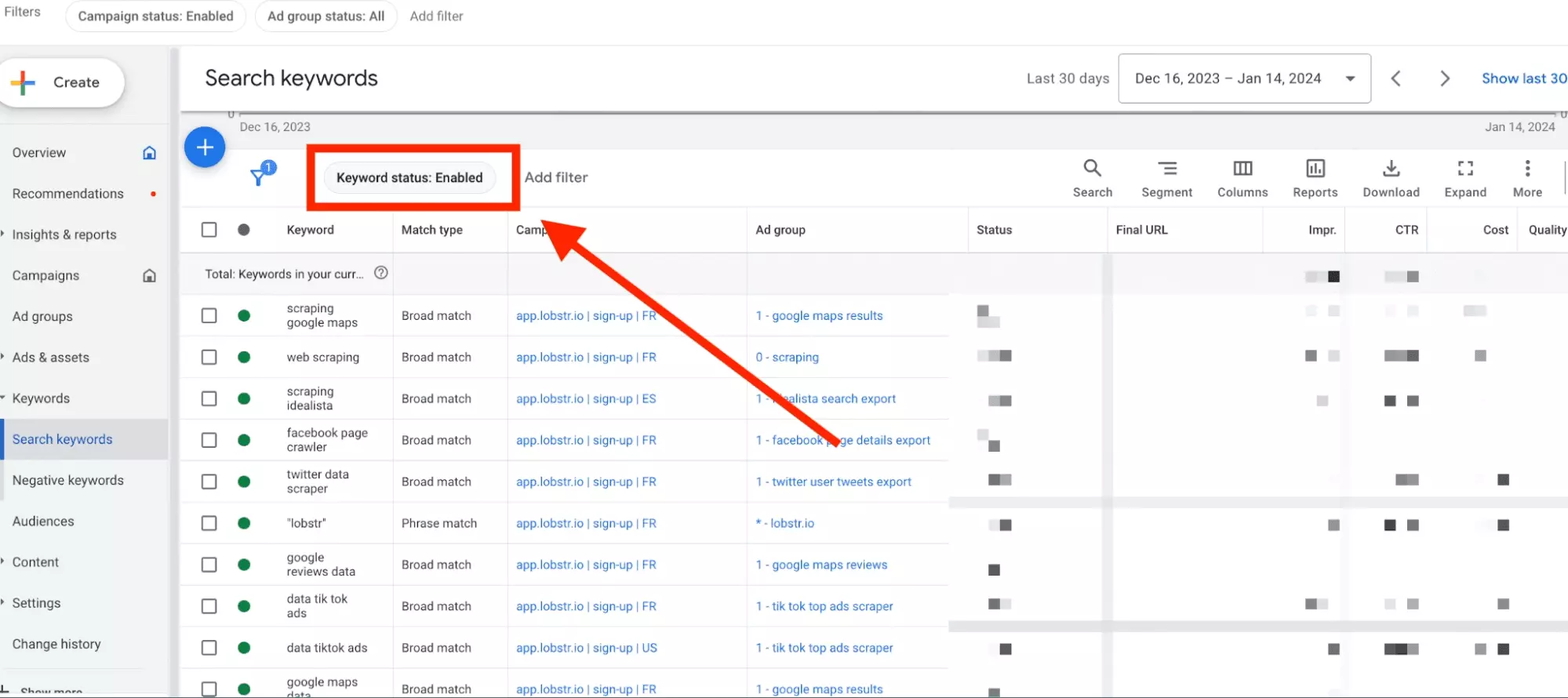 google ads about scraping services.png