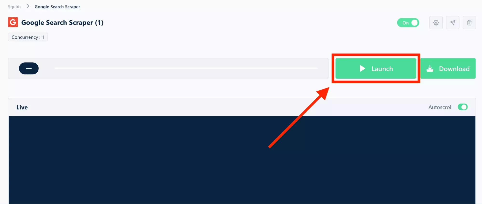 google search scraper click on launch lobstr - image15.png