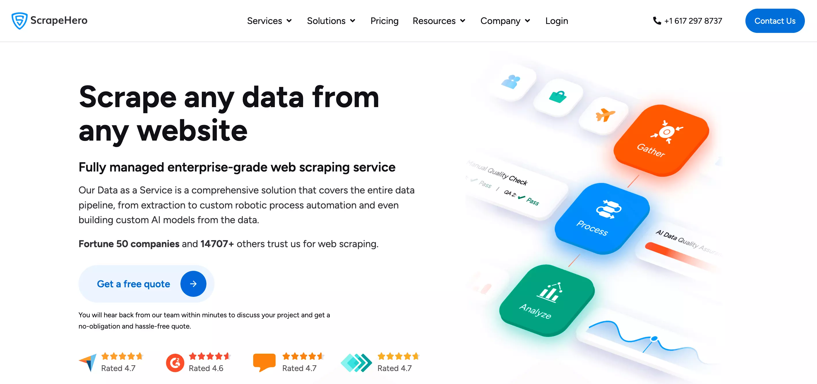 ScrapeHero Cloud homepage showing the Yelp Business Details Scraper page