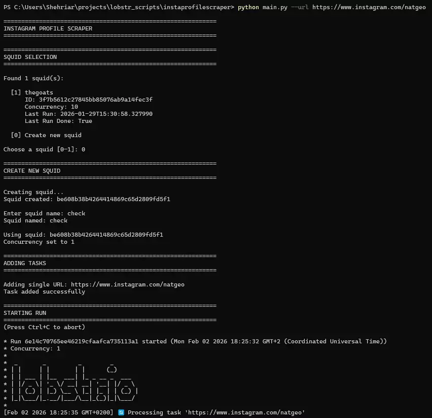 ============================================================================ - Scrape a single profile