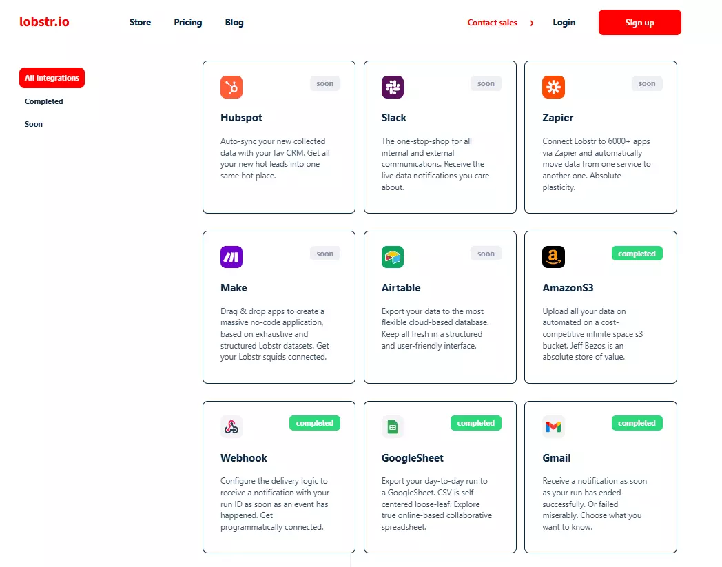 Who needs Lobstr.io alternatives (and why)? - Native integrations