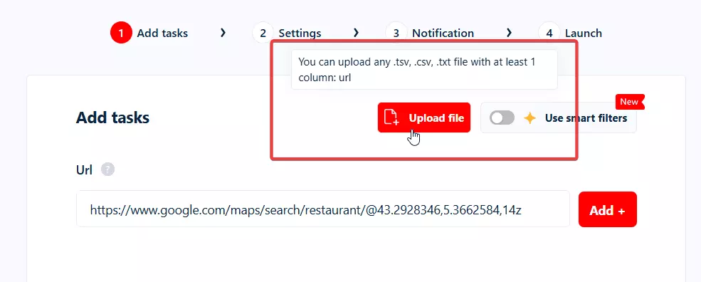 How to scrape Google Maps using lobstr.io (no coding needed) - Use Google Maps URLs image20