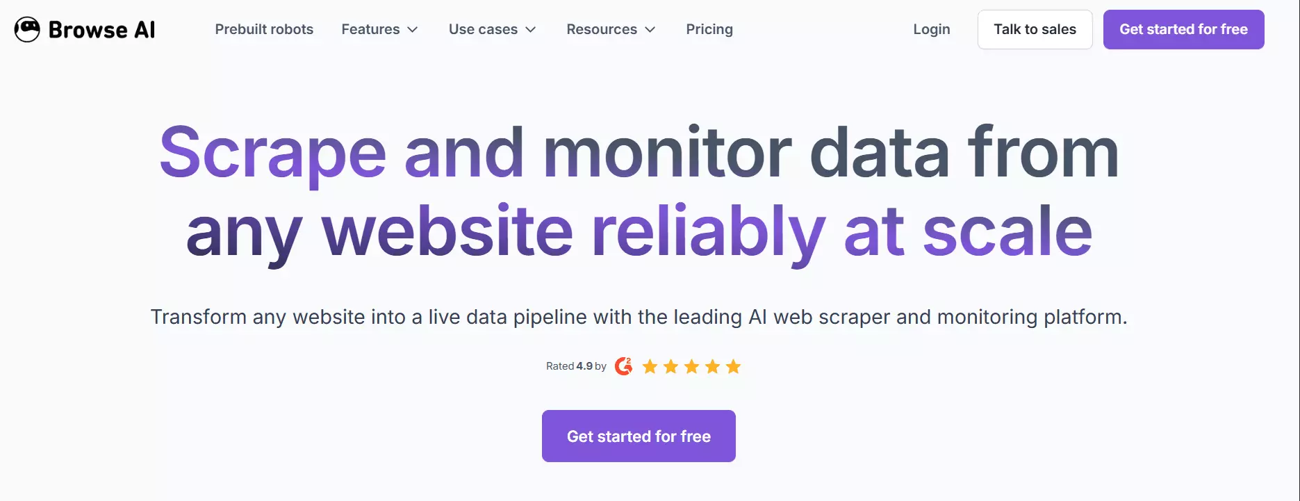 Niche Focused Lobstr.io alternatives - 4. BrowseAI