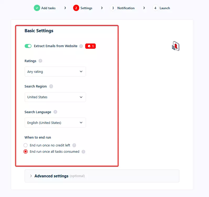 How to scrape Google Maps using lobstr.io (no coding needed) - 3. Adjust behavior