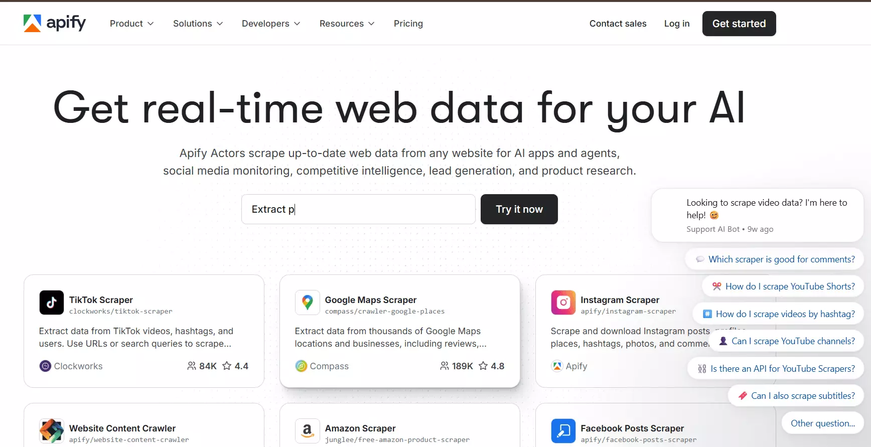 6 best Lobstr.io alternatives - 2. Apify