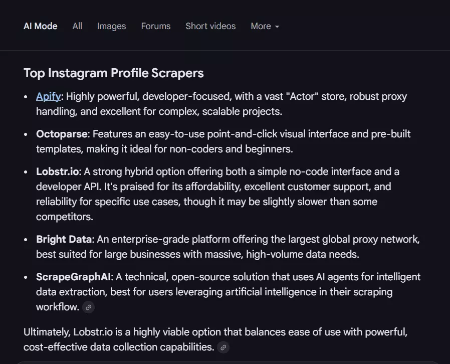 2 ways to scrape Instagram profiles - Use a ready-made scraper image10
