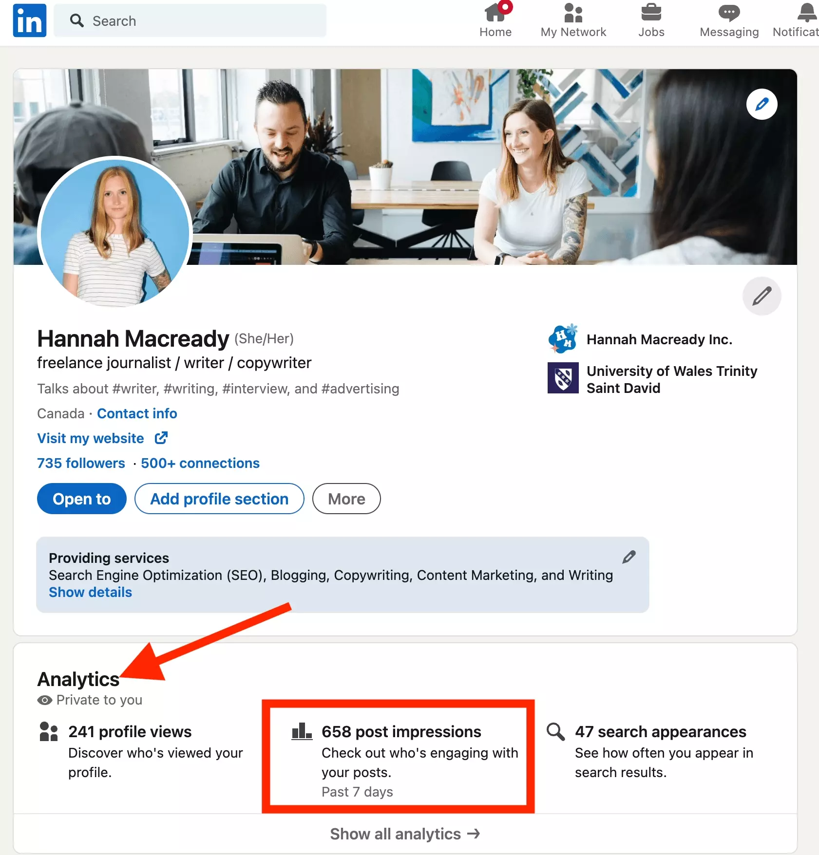 linkedin post impressions on linkedin profile - image13.png