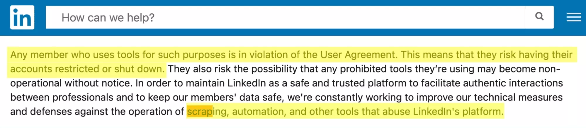 linkedin terms of service disencourage scraping and account can be banned - image7.png