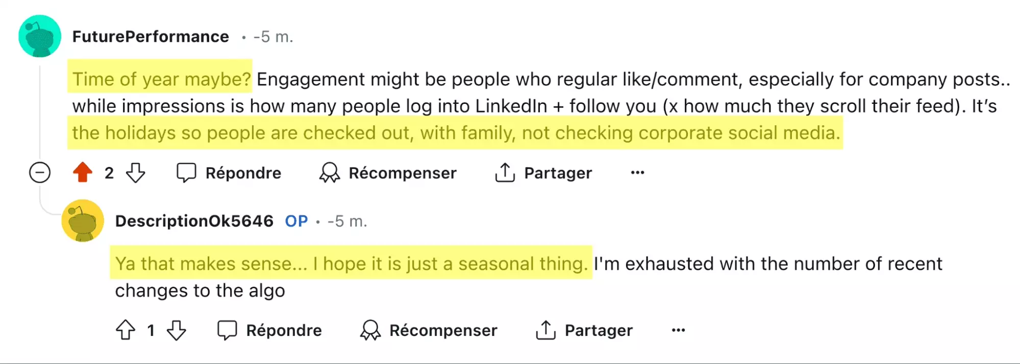 reddit post impact of time of the year on linkedin impressions count - image23.png