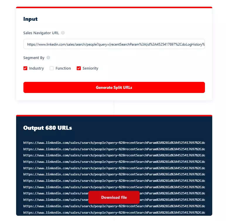 Use the URL splitter
