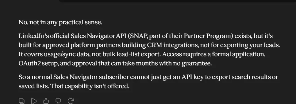 Why not just use LinkedIn's official API?