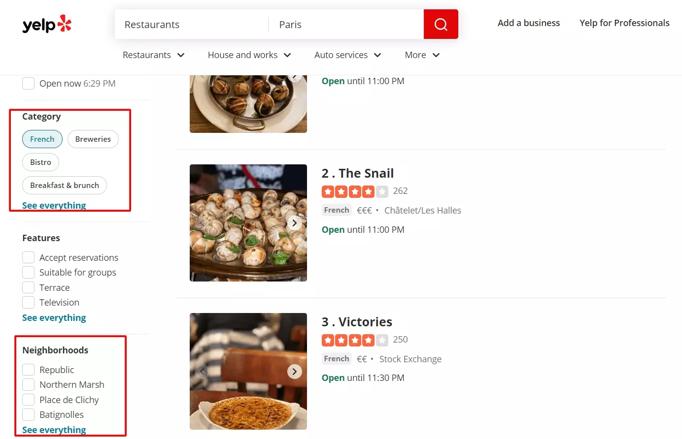 Split search into multiple URLs using Filters