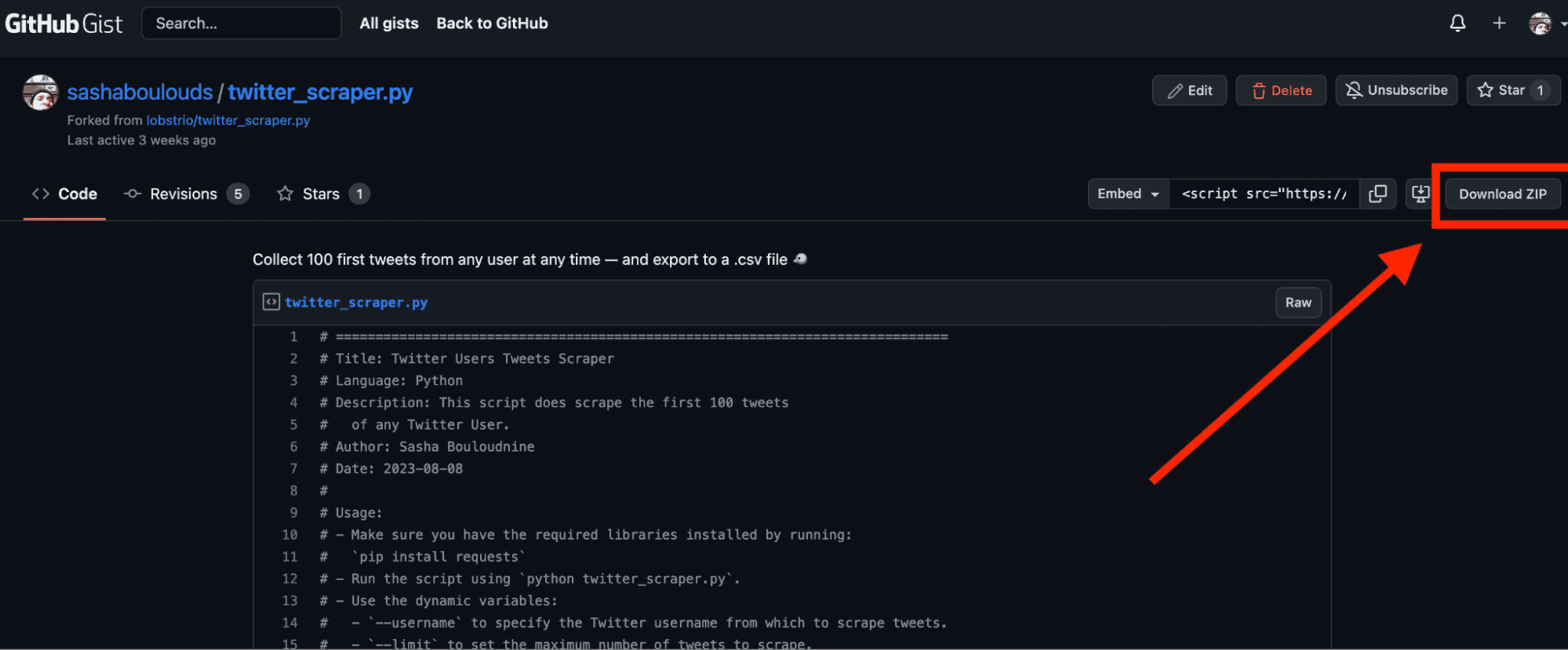 download linkedin post likers scraper in python from github - image5.png