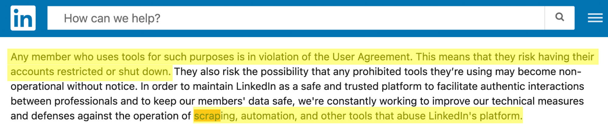 linkedin terms of service disencourage scraping and account can be banned - image7.png