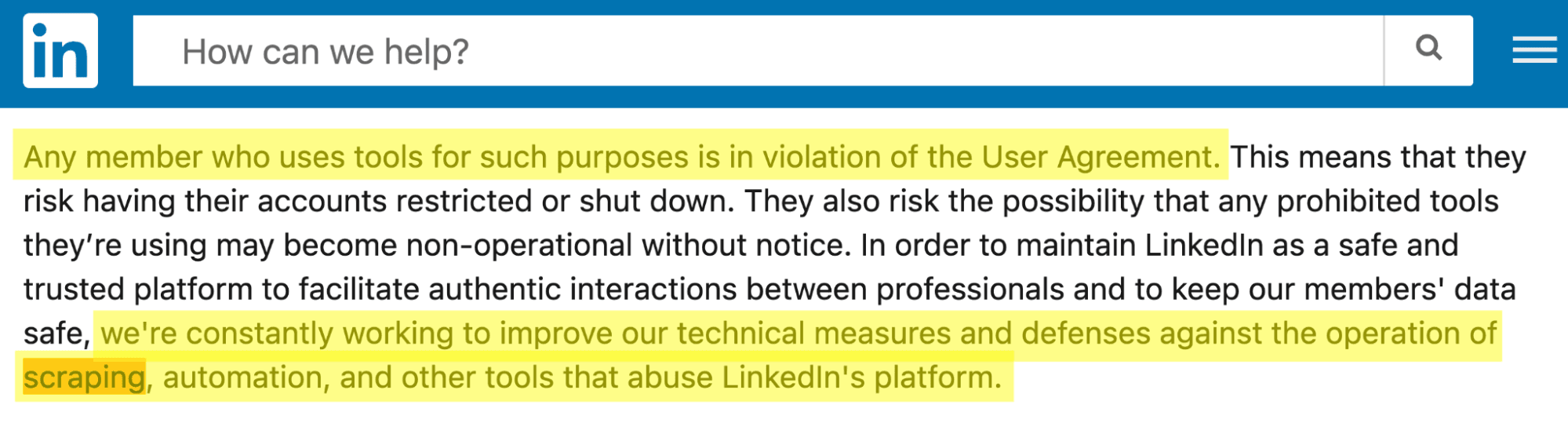 linkedin terms of use scraping forbidden - image20.png