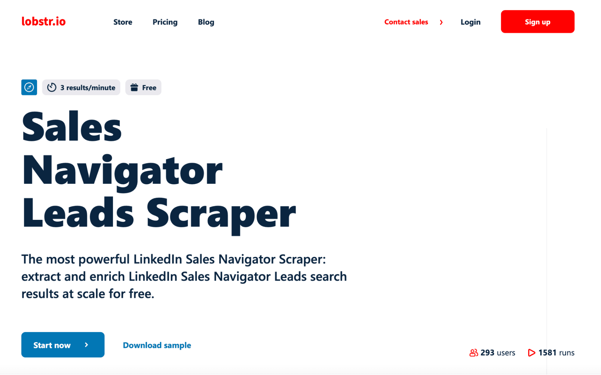 sales navigator leads scraper lobstr product page - image30.png