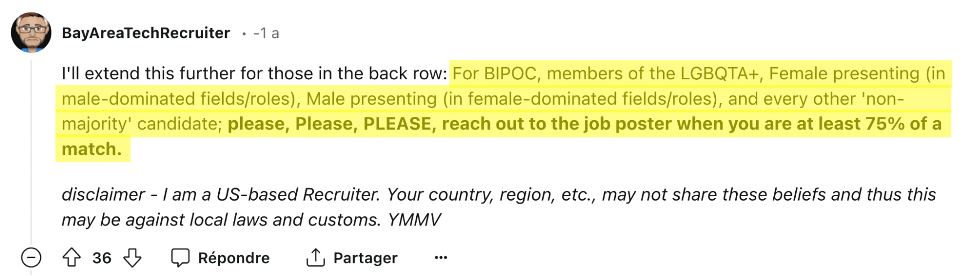 tell recruiters you are from minority recruiter advice reddit - image26.png